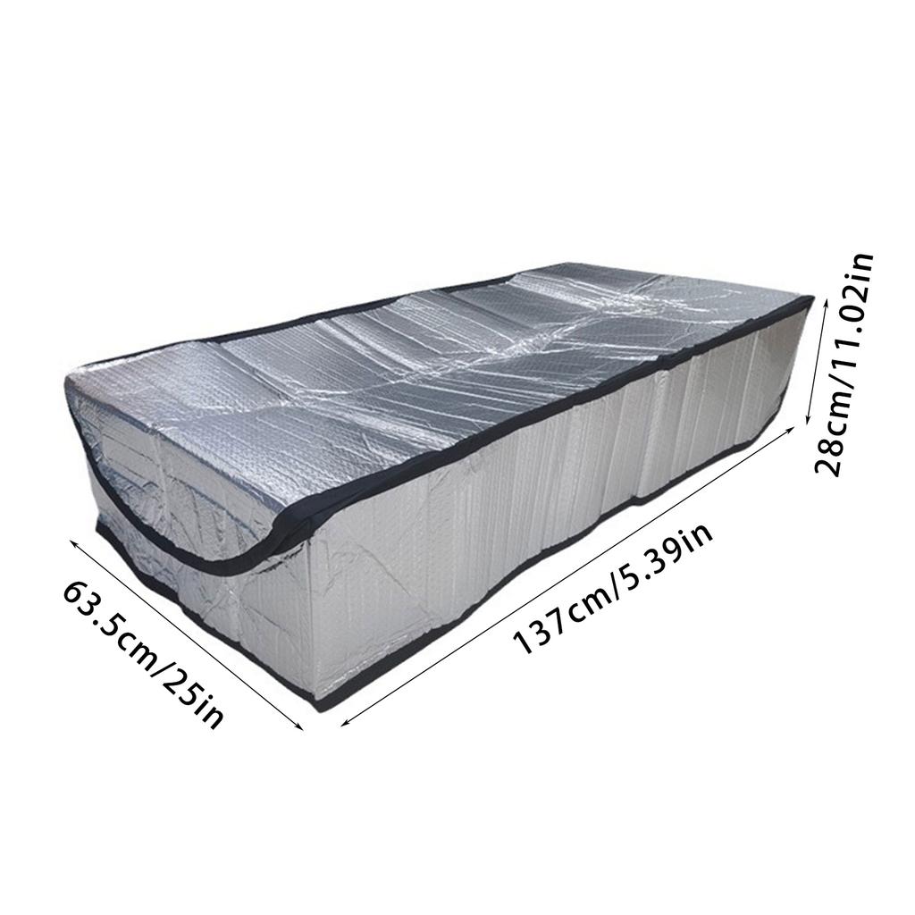 Double Side Aluminum Film Attic Door Insulation Cover Heat Retentive Zippered Attic Stair Insulators Pull Down Tent