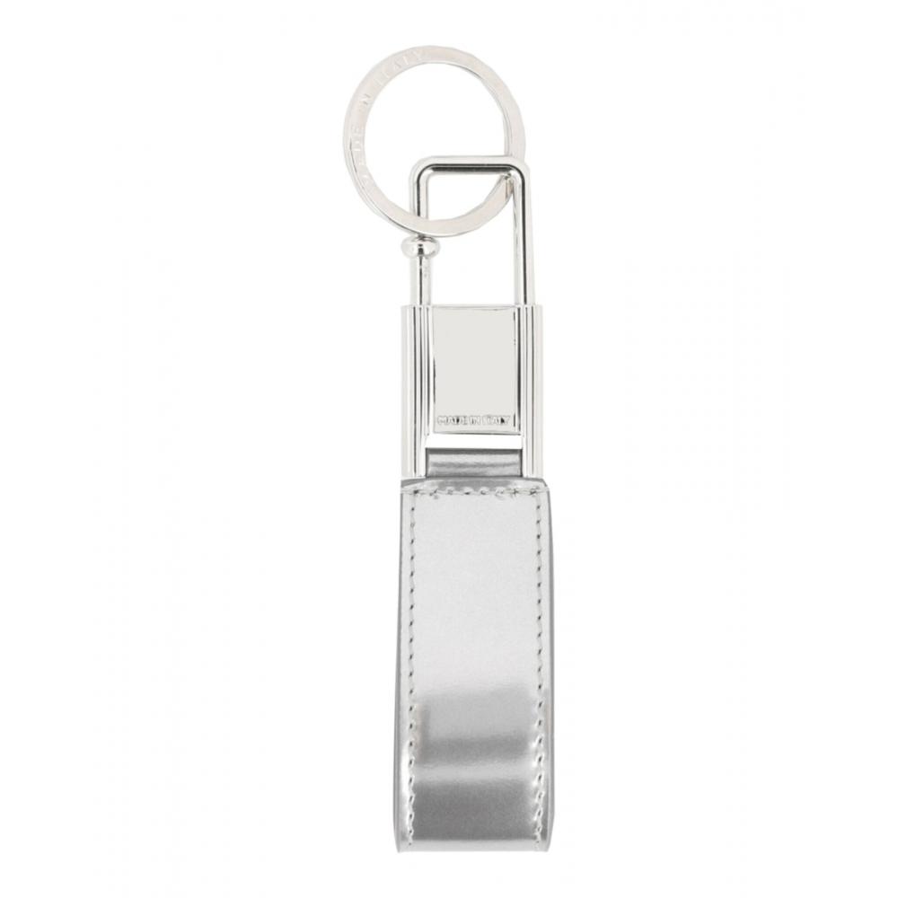 Salvatore Ferragamo Logo Keyring Silver