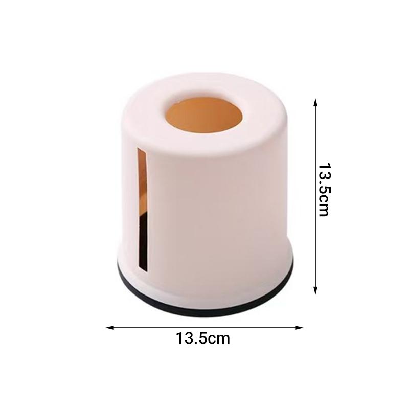 Round Plastic Tissue Box Multifunctional Sturdy Construction Dustproof Tissue Holder for Home Office Entryway Coffee Table Use