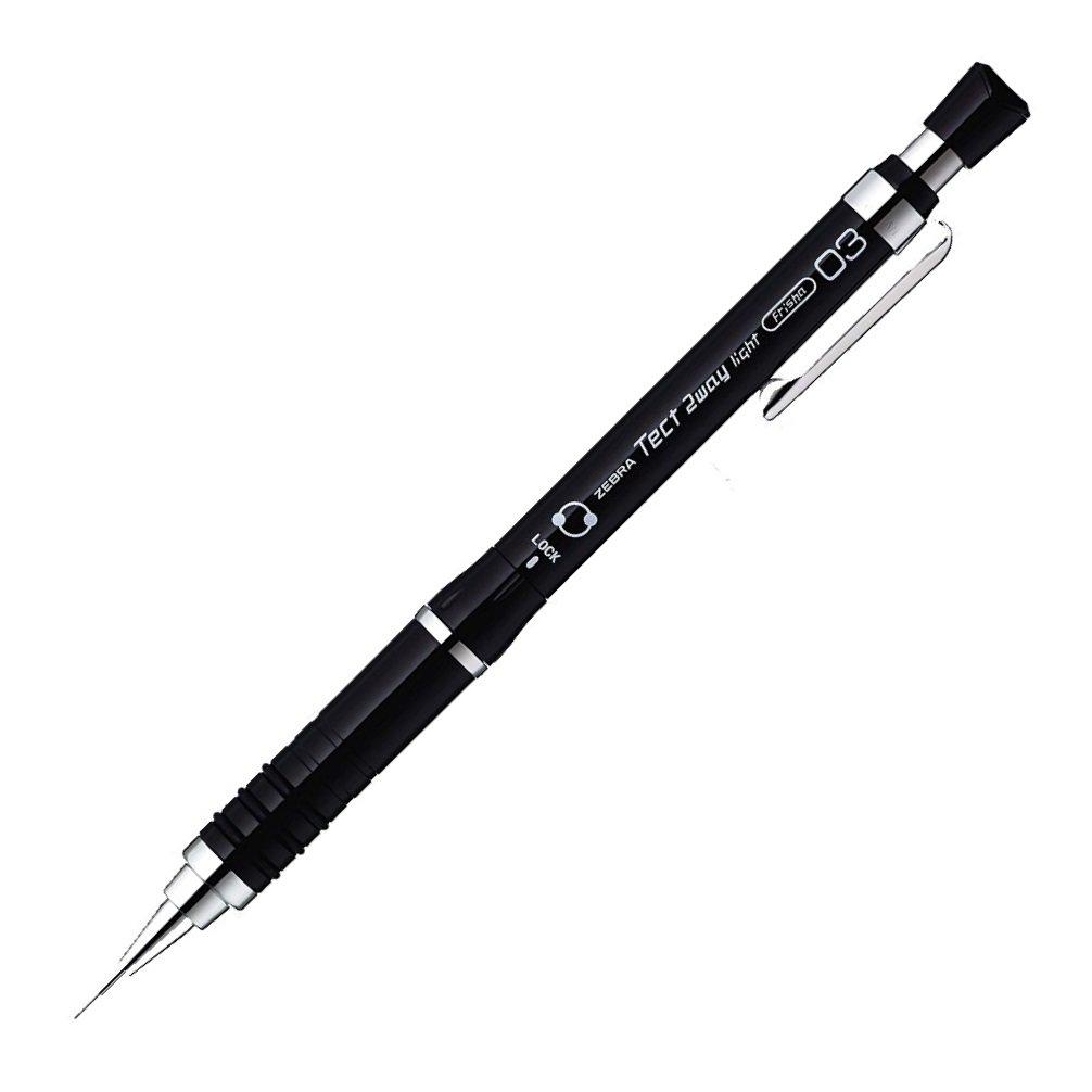 Zebra Mechanical Tecto Two Way Pure Pencil, Light, 0.3mm, Black, MAS42-PBK
