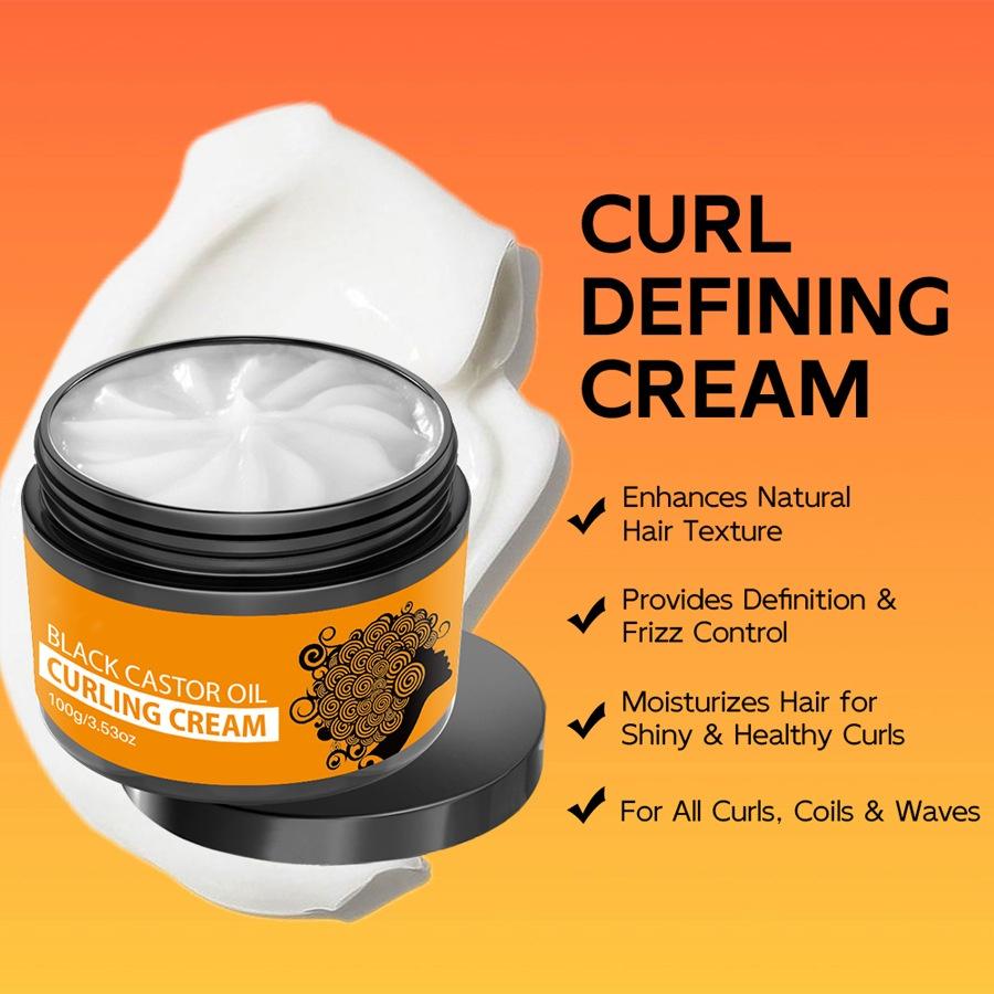 Curl Defining Cream for Wavy & Curly Hair – Alcohol-Free Leave-In Styler for Volume, Hold & Shine, No Rinse