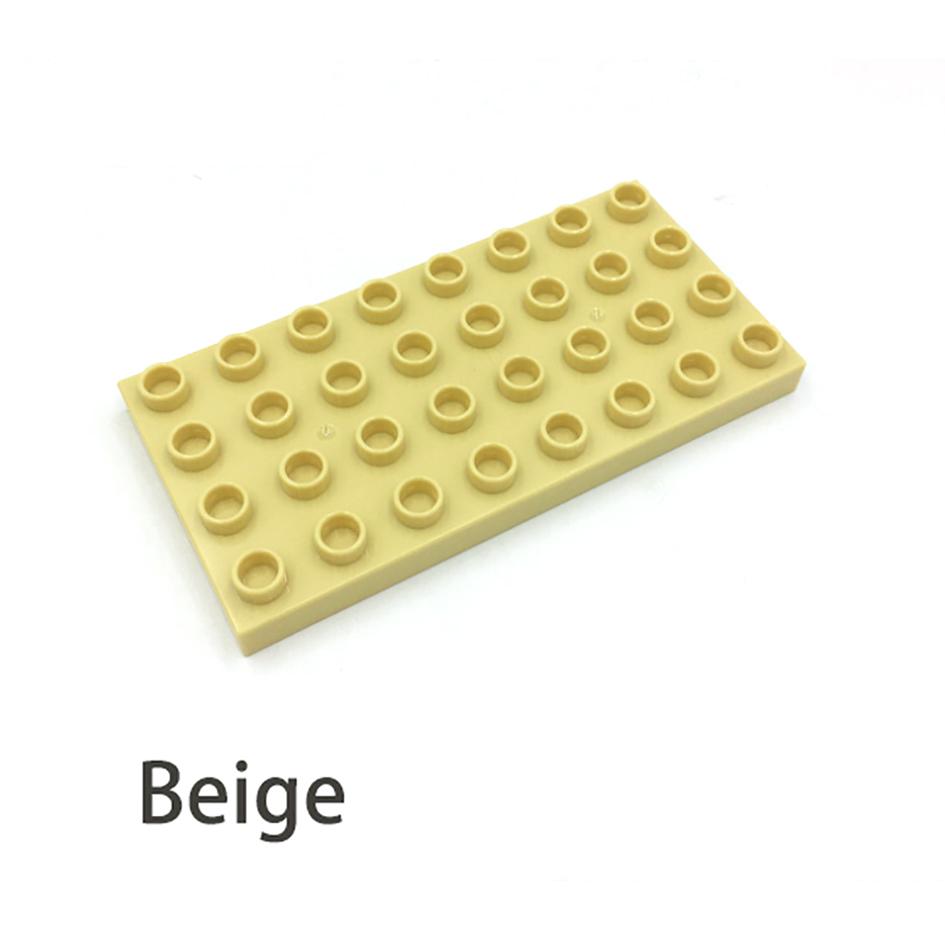 

Big Dimension DO-IT-YOURSELF Constructing Blocks Thin Figures Bricks 4x8Dot 4PCS Learning-Focused Creative Playthings for бежевий