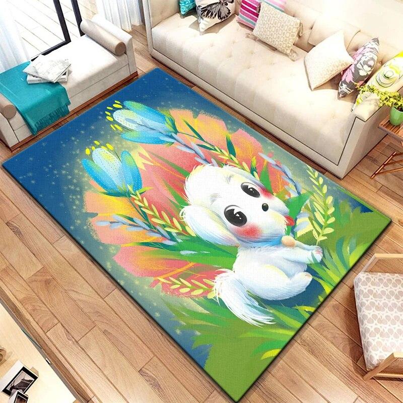 Zwölf chinesische Sternzeichen-Tiere malen Teppich für Wohnzimmer, großer Teppich, schwarzer weicher Teppich, Heimdekoration, Matten, Boho-Teppiche