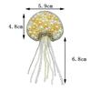 DIY Jellyfish Beads Patches Rhinestone Brooch Badge Sea Animal Appliques  For Clothing Bags Shoes