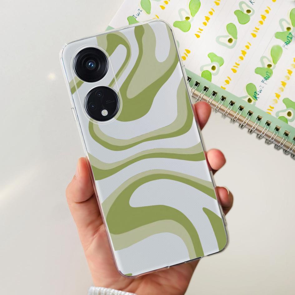 6.43" For OPPO Reno8 T 4G Case Soft Silicone Cover Cute Fashion Printed Bumper Funda For OPPO Reno 8T CPH2481 Coque Reno8T Cover