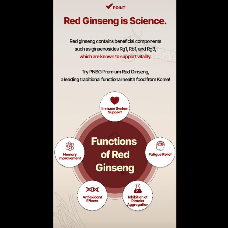 PNBG (PoongyunBogam) - Korean Red Ginseng All Day Good Time Gold (Red Ginseng Stick)
