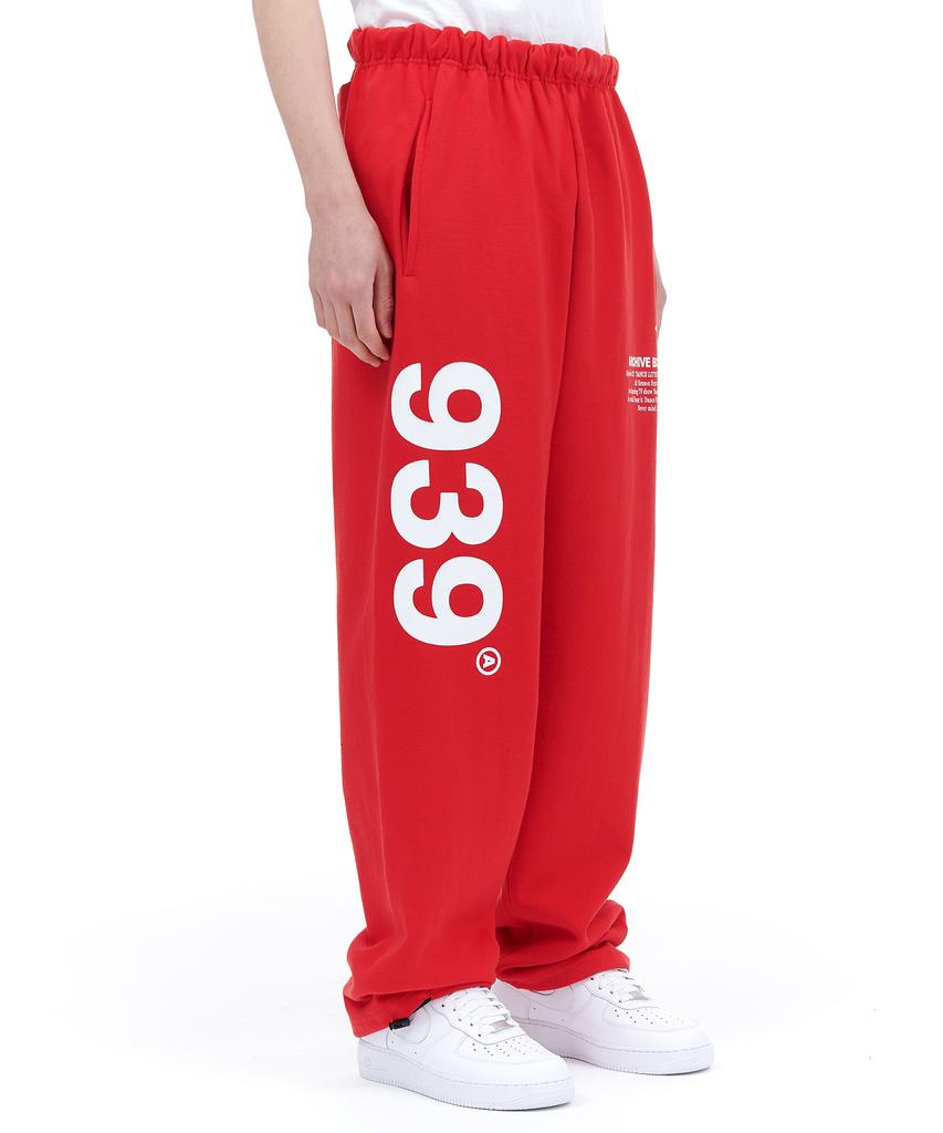 Akaibeuboldeu 939 Logo Sweat Pants (Deep Red)