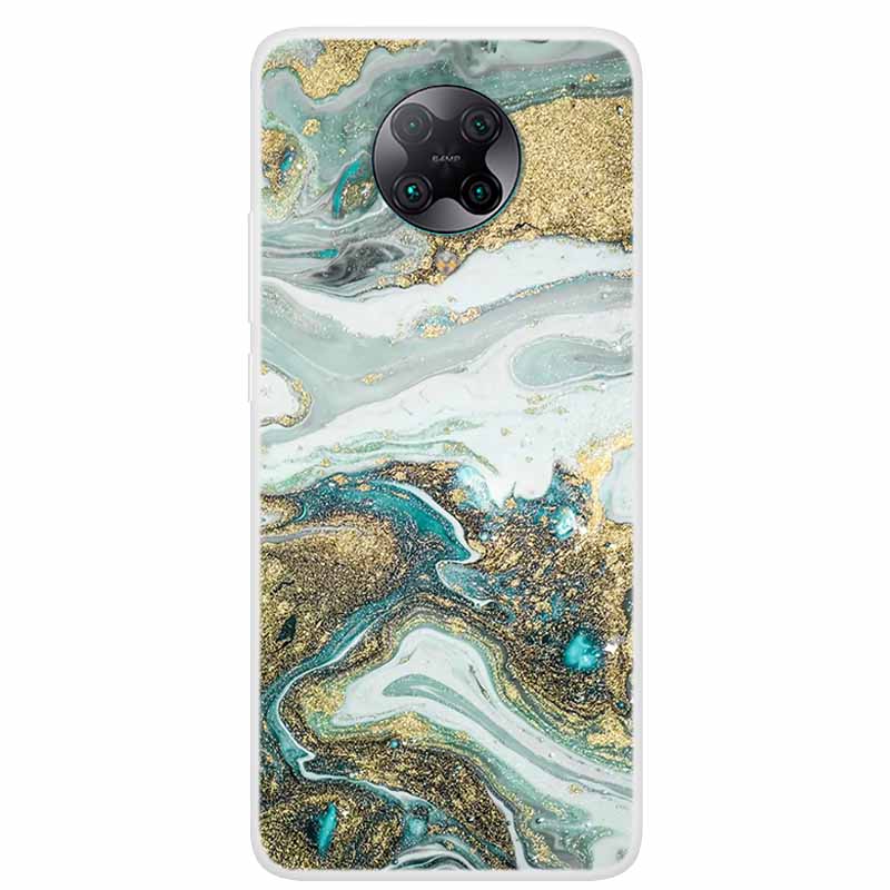 For Poco F2 Pro Case 6.67'' Clear Marble Soft TPU PocoF2 Pro F 2 F2Pro Phone Cover For Xiaomi Poco F2 Pro Shells Cartoon Fundas