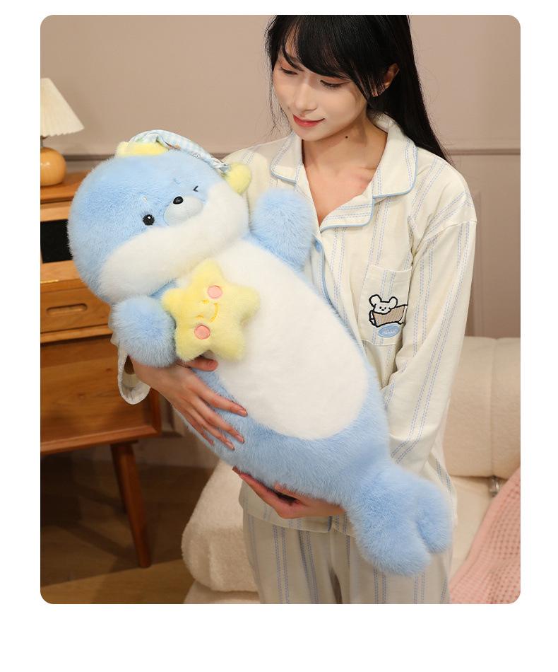 Süße blaue Traum-Robben-Plüschpuppe für Kinder