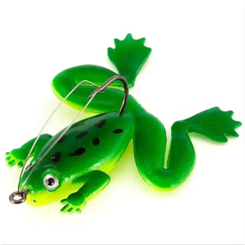 2026 10Pcs Soft Rubber Frog Fishing Lures 6cm 5.2g Artificial Silicone Swimbaits Crankbait Tackle Outdoor Fishing Baits Tools