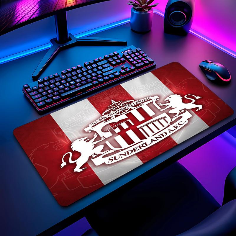 Sunderland Football Pattern Mouse Pad Non?Slip Rubber Base Gaming Mousepad For Desk Office Home