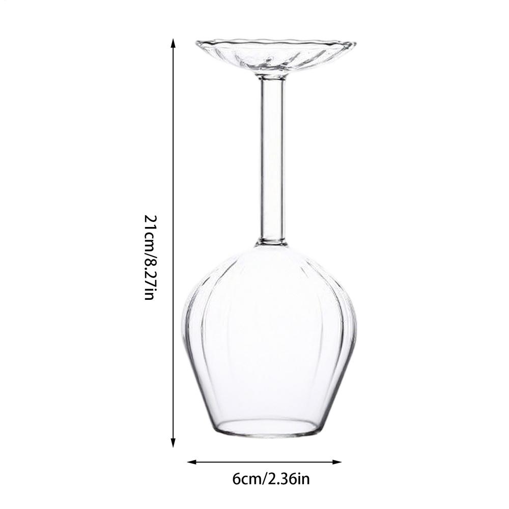 

Upgraded striped inverted wine glass 14 Oz Novetly Upside Down Cups Inverted Drinkware Unique Christmas Gift for Dinner Party чистий