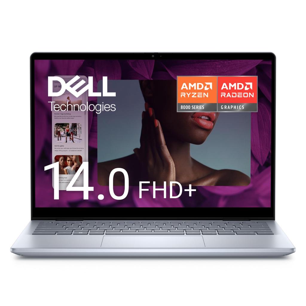 Dell Inspiron 14 7445 AMD Ryzen 7 16GB 1TB Windows Power Ice Repair Service 14-inch Laptop, 8840HS, Memory, SSD, 10, Type-C Delivery, 1.71kg,
