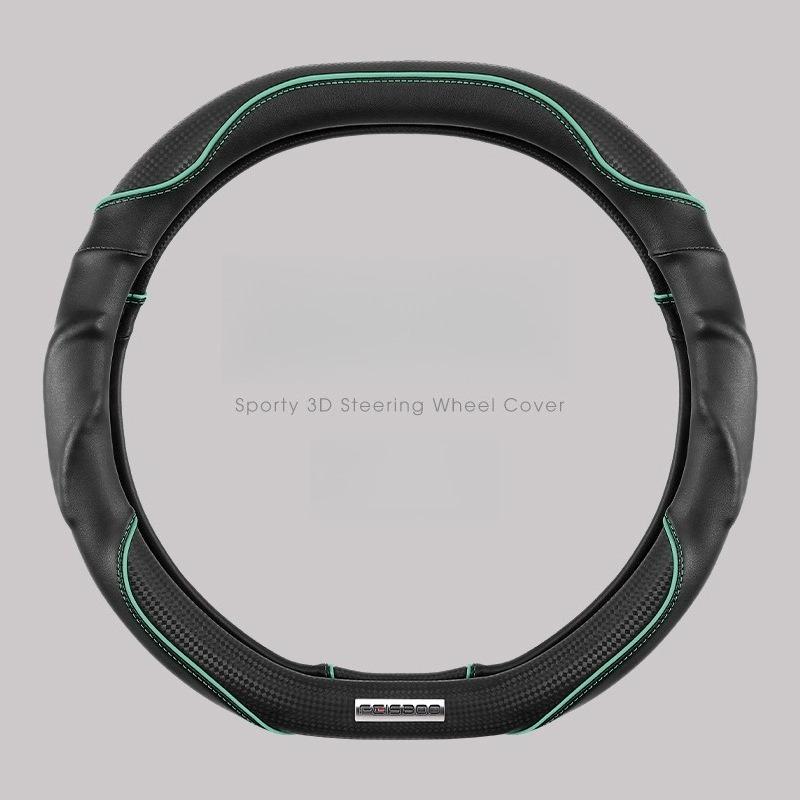 BFA1 Nappa Leather Car Steering Wheel Cover Universal Anti Slip Steering Wheel Covers Car Accessories Carbon Fibre Steering Covers