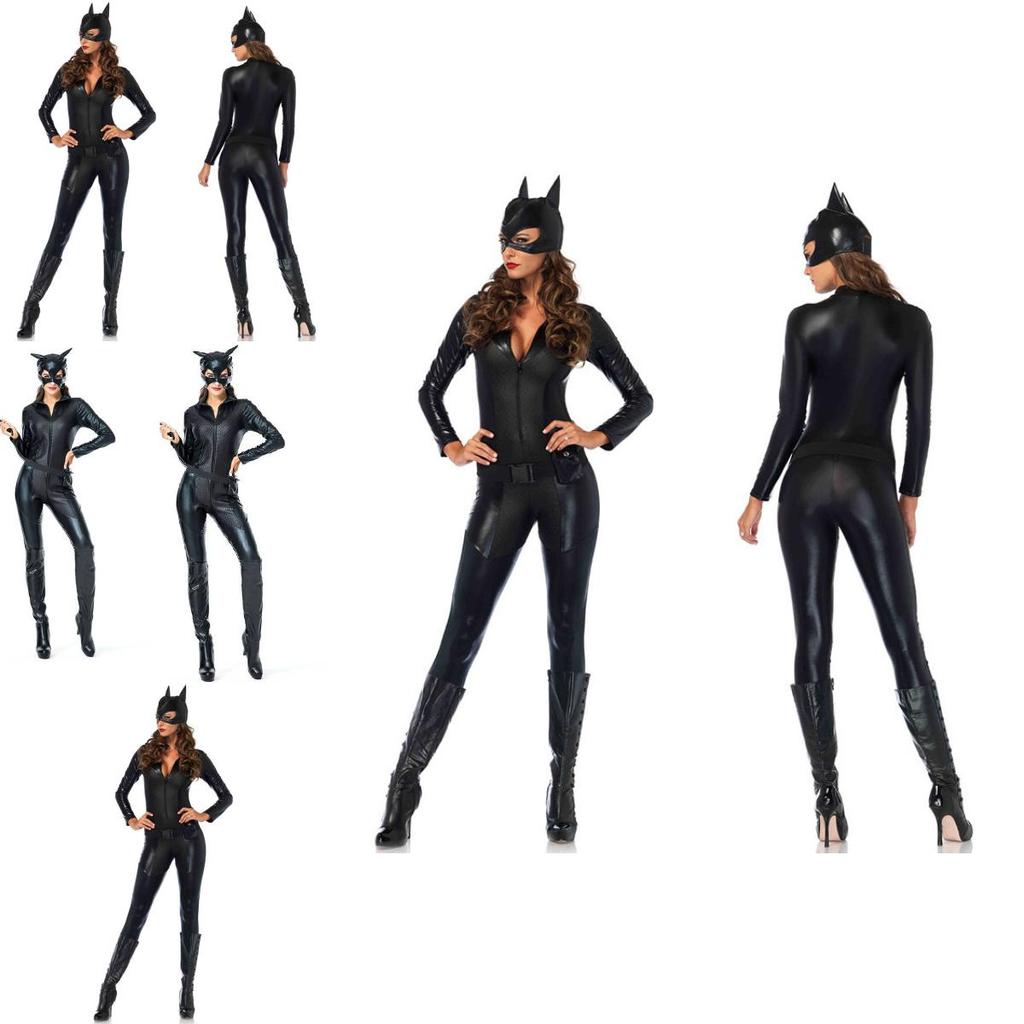 Costume di Halloween Catwoman Vestito Cosplay Per Eventi di Festa e Spettacoli Teatrali
