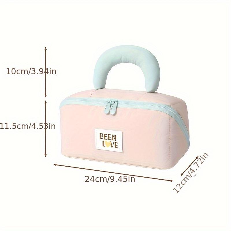 1pc Cosmetic Bag Travel Portable Makeup Organizer Bag Large-capacity Cosmetic Storage Handbag with Zipper Toiletries Bags
