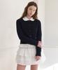 Cluny Soft Cable Knit Button Cardigan - Navy
