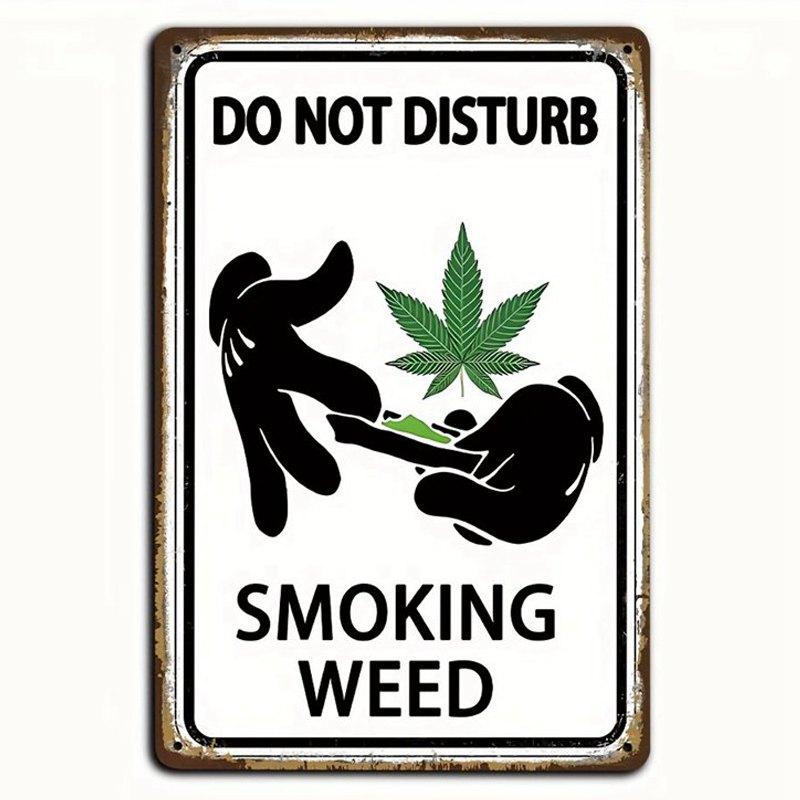 No SMOKING Vintage Metal Tin Sign, Stay Postive Wall Stickers for Club, Home Decor, Warning Sign, Gift, TIKI Bar Art Posters