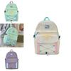 Good Morning Letter Print Student Backpack Large Capacity Nylon Breathable School Bag For Middle School Students