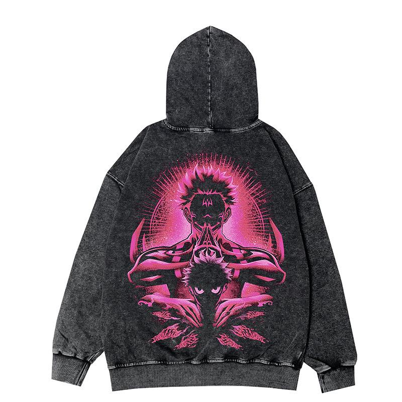 Naruto Vintage Oversized Hooded Jacket - Japanese Anime Style (Autumn/Winter)