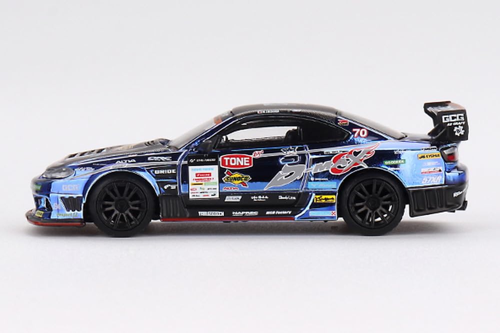 MINI GT Scale Nissan Silvia D1 GP 2023 RACING Japan Exclusive Finished Model 1/64 (S15) #70 D-MAX (Right-Hand Drive) MGT00855-BL