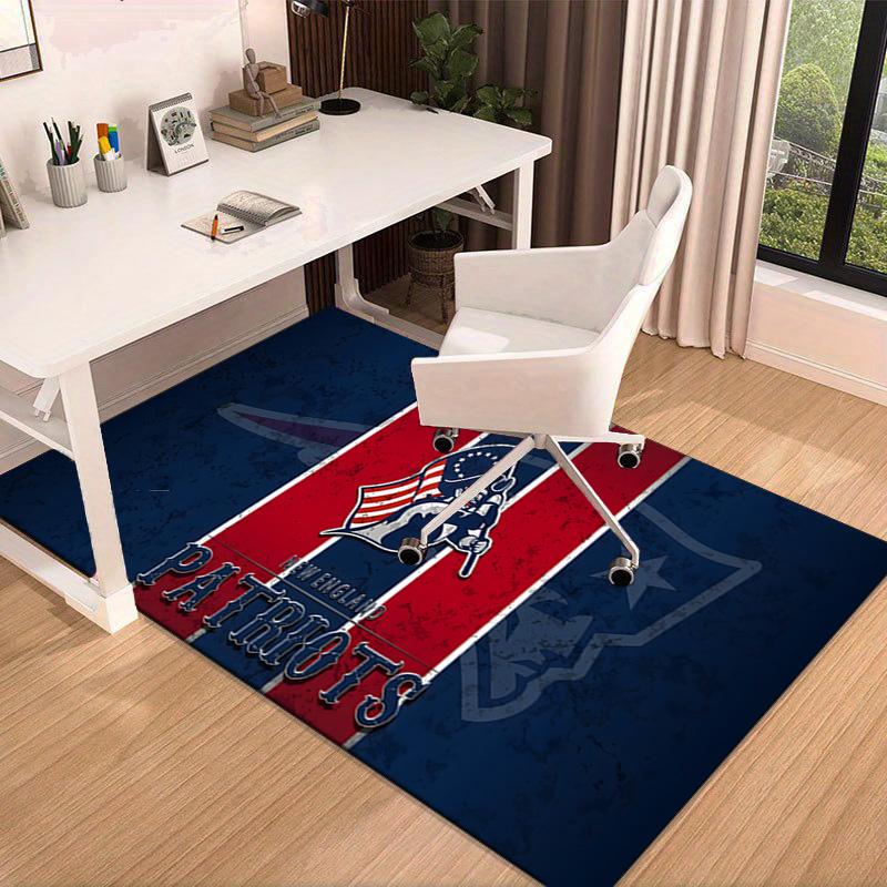 Patriots Team Spirit Area Rug for Office, Chair Rug, Decorative Carpet Livingroom Mat, Large Size Fan Gifts Christmas Gifts