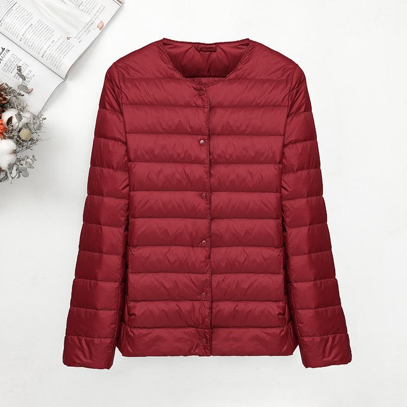 Down Jacket Women's Short Autumn and Winter Light Liner Light Thin Fashion Warm White Duck Down Jacket