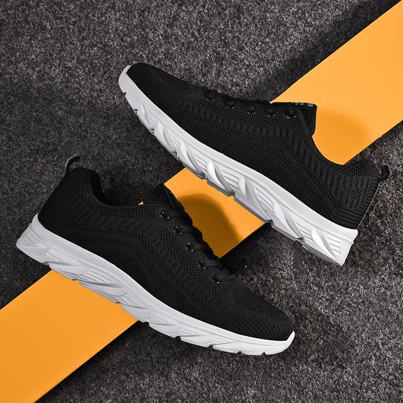Sports Leisure Summer Men's Breathable Hollow and Comfortable Mesh Surface Flying Running Shoes Men's Shoes