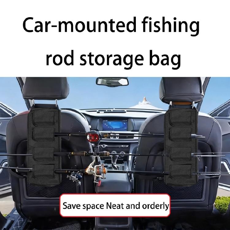 Vehicle Fishing Rod Storage Case With Thickened Oxford Fabric Car Fishing Rod Carriers Bag Car Mount Rod Organizers Bag