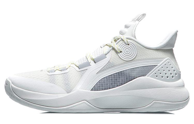 Li Ning Combat Low Basketball Shoes Men s Low Top White/Gray ABPR027-2 47.5