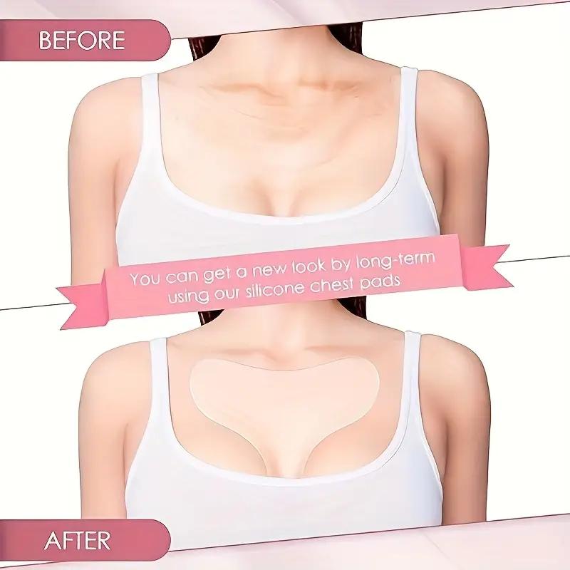 1/2pc Anti-Ageing T Anti Wrinkle Chest Pad Reusable Silicone Transparent Brust Lifting Patch Wrinkles Remover Skin Care Tools