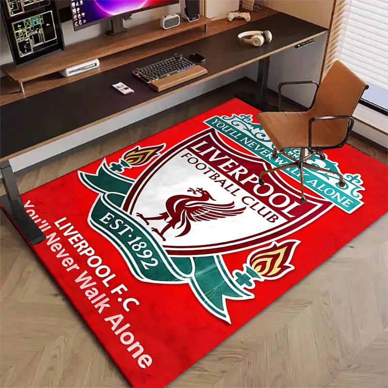 L-LiverpoolPrinted Area Rug Carpet for Bedroom Living Room Home Decor Rugs Mat Non Slip Mat Rug for Bedside