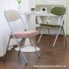 Thickened Retro Corduroy Folding Metal Chair for Dining & Photography