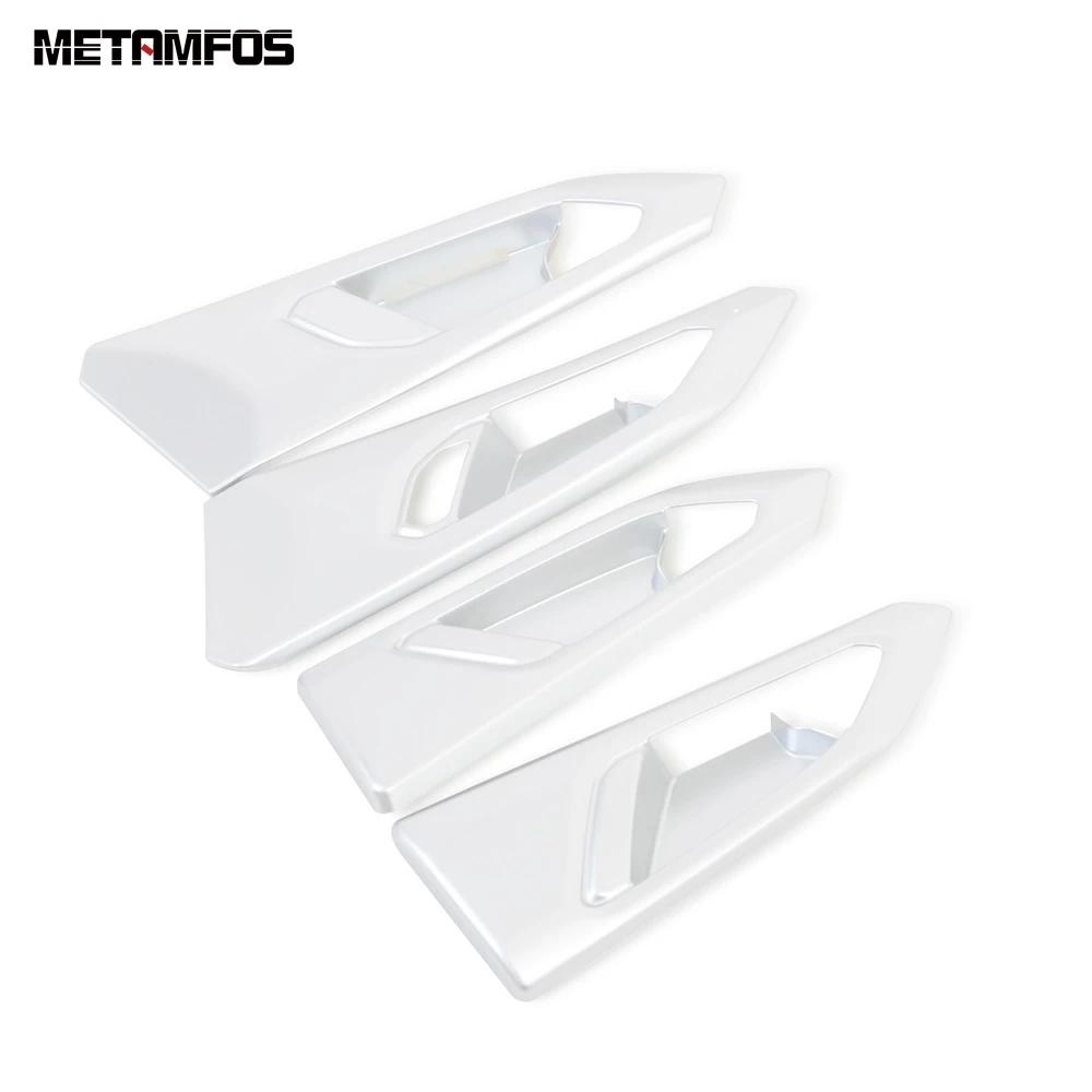 For Volkswagen VW T-cross Tcross - 2024 2025 Carbon Fiber Interior Door Handle Bowl Cover Trim Accessories Car Styling