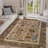 Persian Retro Style Living Room Bedroom Bed Soft Mat Washable Foldable Carpet Entry Door Mat Suitable for Living Room, Bedroom