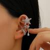 New Zircon Ear Clips Without Ear Holes Niche Light Luxury High End Feeling C Shaped Ear Bone Clip Snowflake Water Droplet Tassel