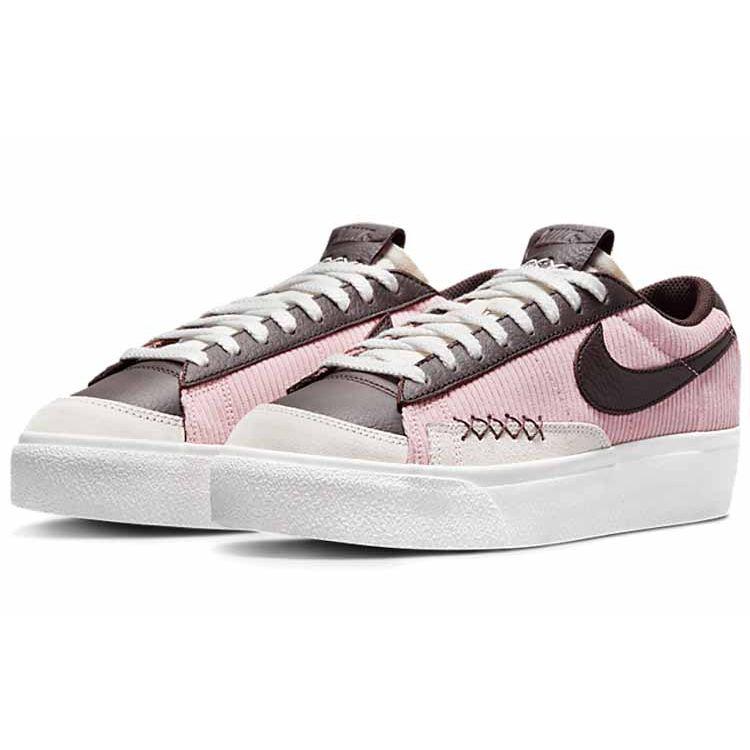 Nike Blazer Platform Slip Resistant Shock Absorbing Durable Low Top Skate Shoes Women sneaker Pink DM9471-600