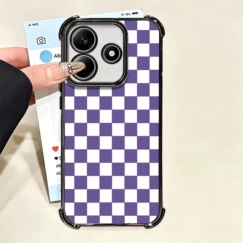 Retro Classic Chess Board Grid Soft Phone Case For Xiaomi Poco X7 X8 Pro Max X6 X5 X3 F8 Ultra F7 M8 M7 M5S Redmi 15C 15A 15 14C