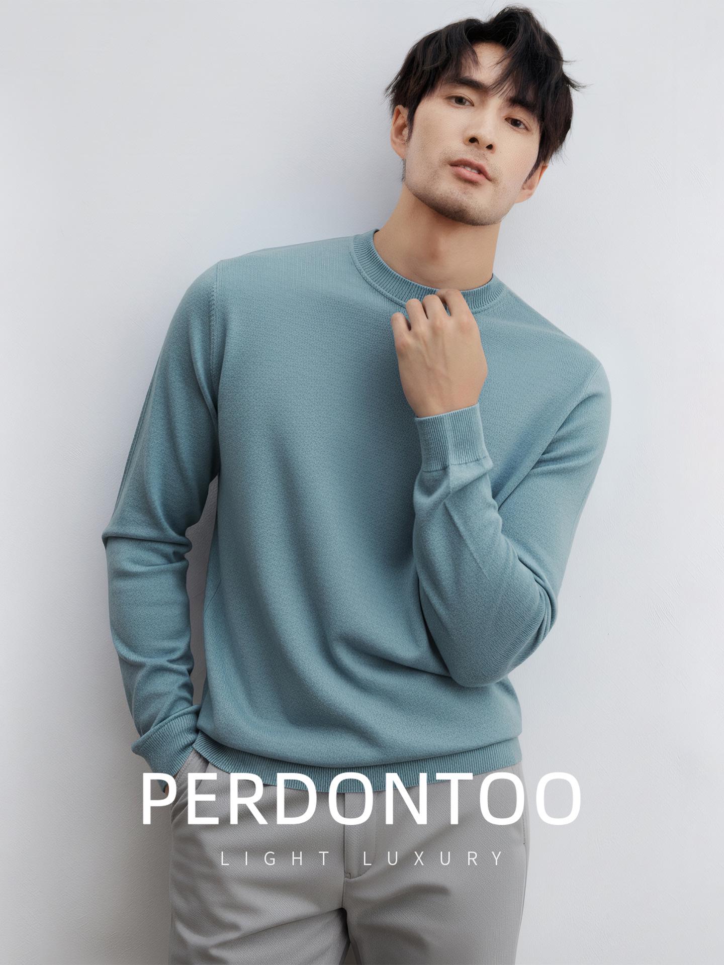 

Luxurious Mink Velvet Ultra-Thick Sweater for Men – Winter Anti-Pilling Knitwear M озеро синього кольору