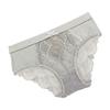 Mid Waist Sexy Lace Triangle Pantie Transparent Seamless Elastic Wide Waist Underwear Women's Triangle Panties