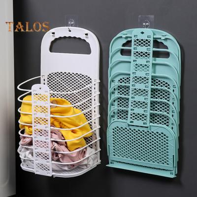 Foldable Dirty Clothes Basket Wall-Mounted Laundry Hamper Large Capacity Hollow Design Dirty Clothes Hamper Organizer