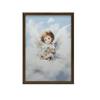 Charming Little Angel On a Cloud Charming Little Angel On a Cloud, 50X70 Cm, Light Oak Wooden Frame, Matte Paper 230 Gsm
