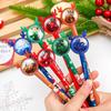 Writing Pen Sequins Christmas Stationary Supplies Christmas Gel Pens Pressable Pens Signing Pen