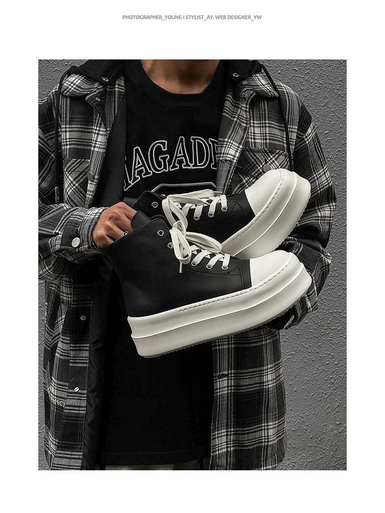 2024 A/W Unisex Thick-Soled High-Top Trend Street Dance & Skate Shoes (18456-J)