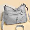 Dámská taška s více kapsami Velkokapacitní Pu Malá Čtvercová taška Crossbody Taška Taška přes rameno pro matku středního věku