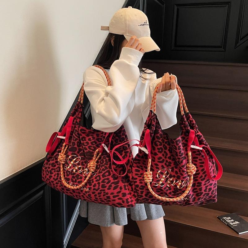 New Retro Leopard Print Armpit Bag, Messenger Bag, Large Capacity, Light and Casual Shoulder Bag, Fashionable Versatile Tote Bag.