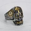 Fashion Personality Punk Style Skull Ring Personality Stainless Steel Jewelry Men's Cross Ring
