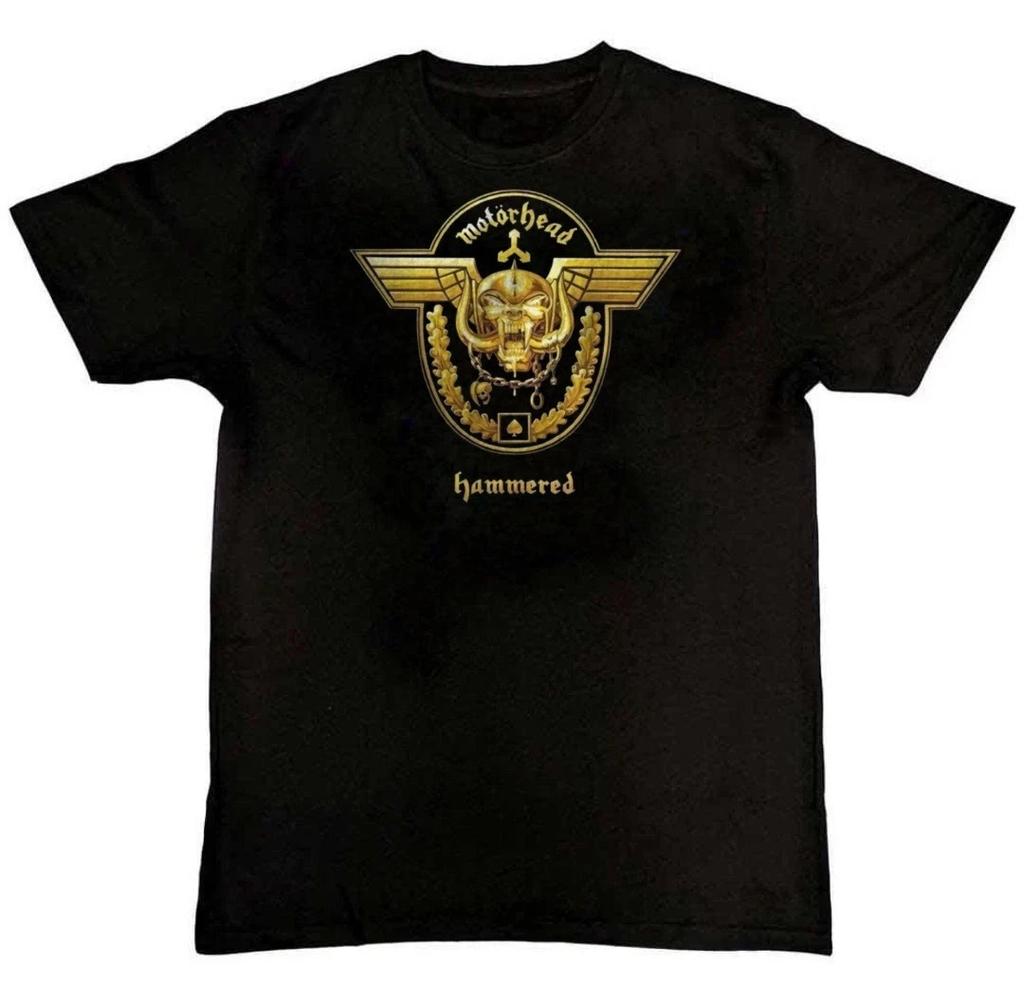 MOTORHEAD Hammered Album Logo Grafikdruck Herren 100% Baumwolle T-Shirt Herren T-Shirts Top