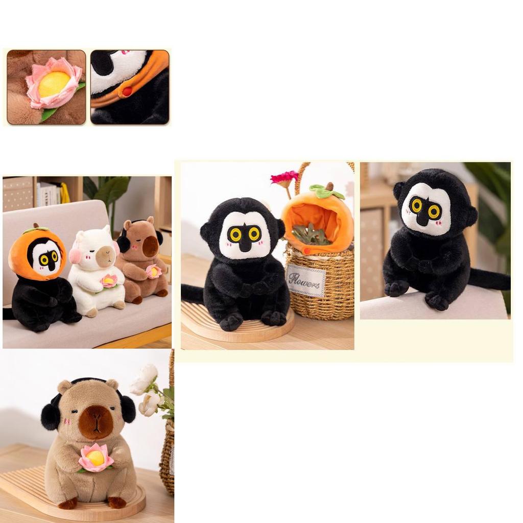 Adorable Cute Capybara Plush Toy Monkey Gorilla Baboon Stuffed Animal Doll For Kids