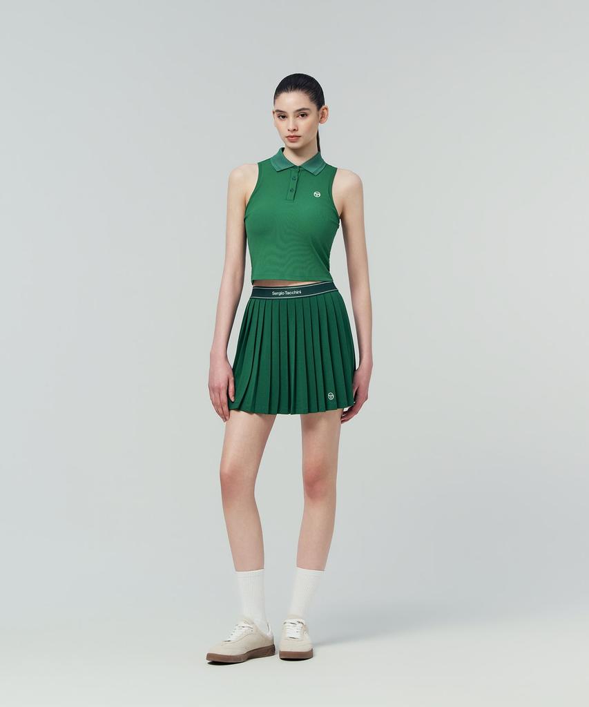 SERGIO TACCHINI W Rib Slim Sleeveless Polo (Green)